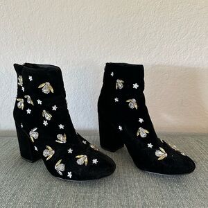 Kenneth Cole velvet booties